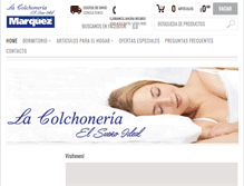 Tablet Screenshot of lacolchoneria.net